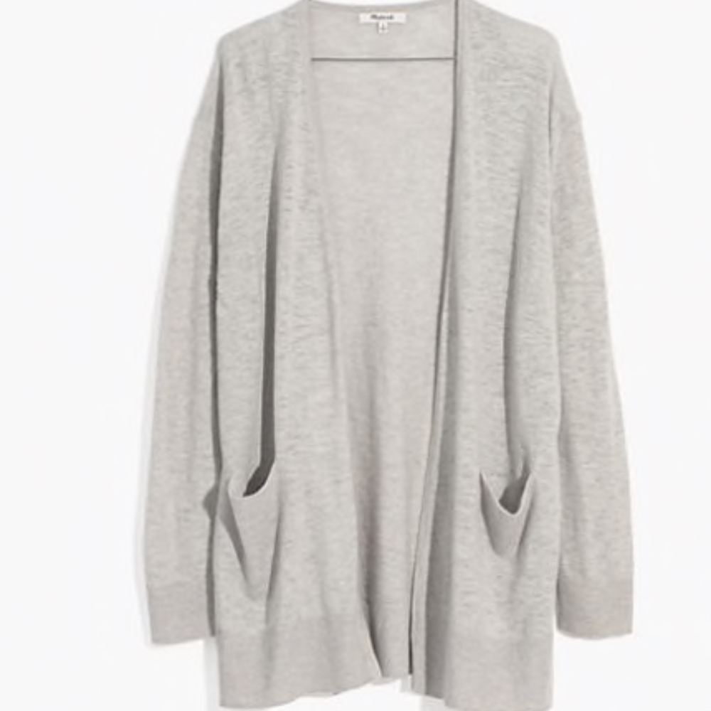 Madewell Summer Ryder Cardigan, Heather Ice, XXS